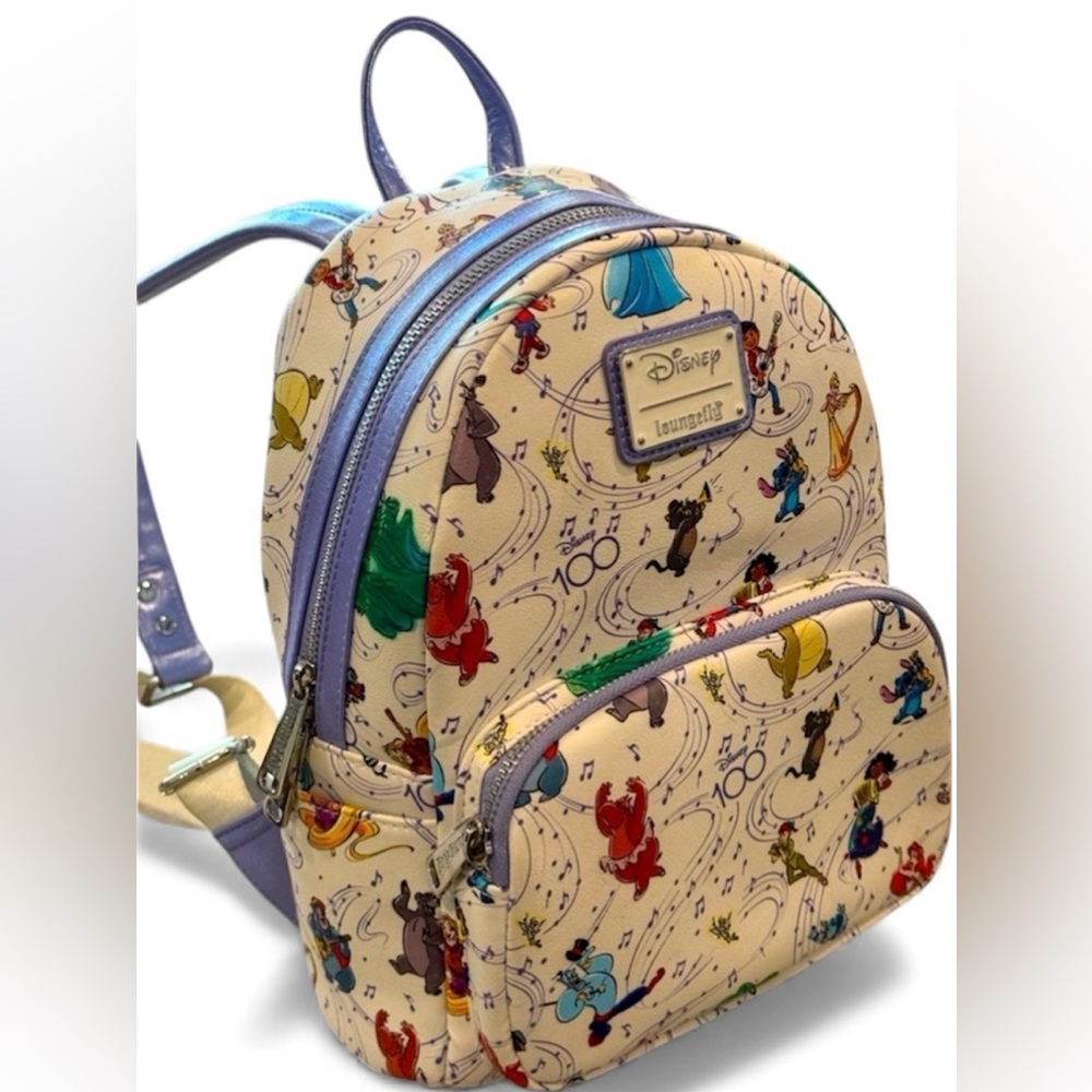 Loungefly Disney 100 Years of Wonder & Music Backpack NWOT - Picture 3 of 17